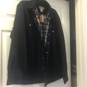 NWT Men’s XL Fire Hose Flannel Lined Standard Fit Limber Jac Shirt Jacket.